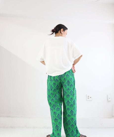 総柄ワイドパンツ レディース レーヨン イージーパンツ / GOTHIC PANTS