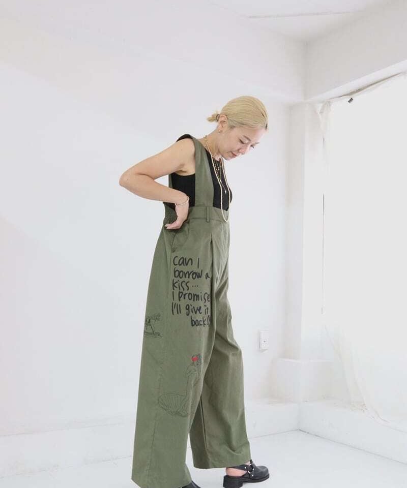 ドローイングツイルサロペット(5W63008E) | MWEZI by ZURIsol ok
