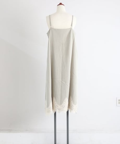 レースキャミワンピース レディース ロングワンピース 重ね着 レイヤード / HEM LACE CAMI DRESS