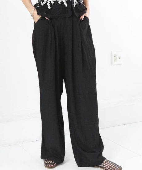 ピンタックワイドイージーパンツ レディース ワイドパンツ / Pintuck Cool Pants