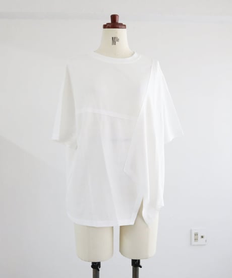 パッチワークデザインTシャツ レディース 半袖 オーバーサイズ