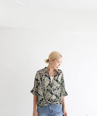 ペイズリー キャミソールセット ブラウス レディース シアーシャツ(W5W2052H）