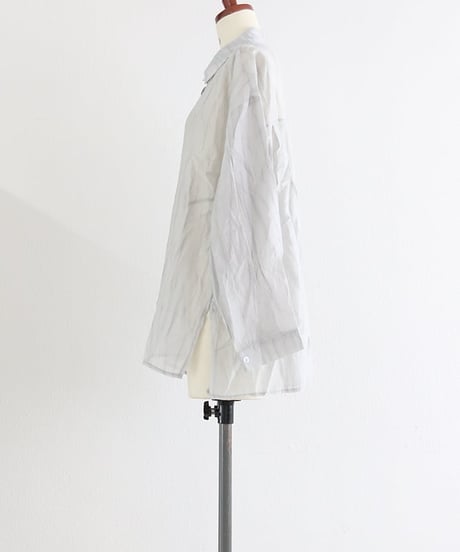 ライン柄 シアーブラウス レディース シースルー 長袖 オーバーサイズ トップス【MWEZI by ZURIsol 沖縄・宜野湾 セレクトショップ 通販】