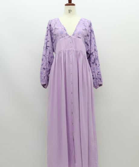 カットワークマキシワンピース Cardigan Dress (4S36004E)DAZZLE