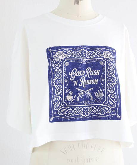 ペイズリークロップドTシャツ レディース / Paisley Cropped T-Shirt