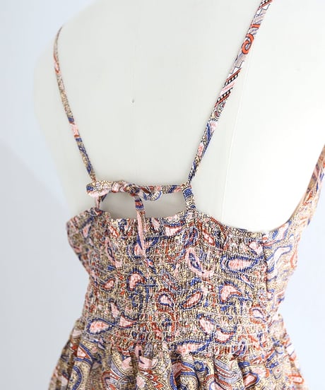 ヴィンテージペイズリーキャミワンピース / Vintage-style camisole dress