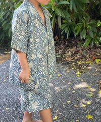 MWEZI キッズ インド綿 半袖シャツ セットアップ対応 子供服 Kids India Cotton Shirts(BM401)Mwezi