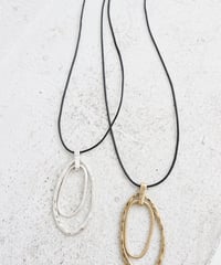 Wサークルコードネックレス / W circle cord necklace