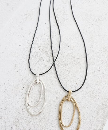Wサークルコードネックレス / W circle cord necklace