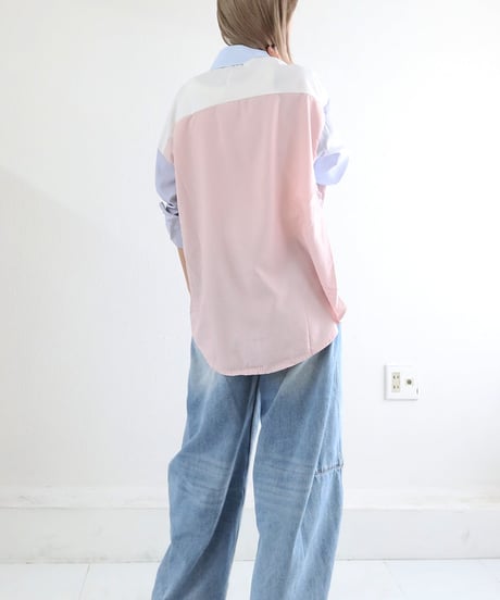 【MWEZI by ZURIsol 沖縄 リゾートファッション 通販】レディース ミックスストライプ シャツ / Mixed Stripe Shirt