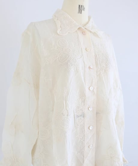 コットン刺繍ブラウス レディース / embroidery blouse