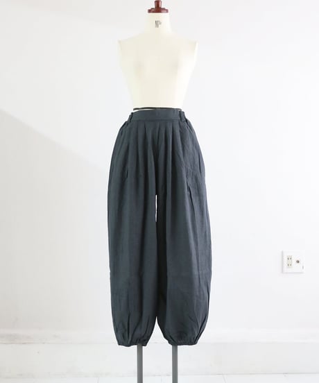 リネンライク バルーンパンツ レディース ハーレムパンツ