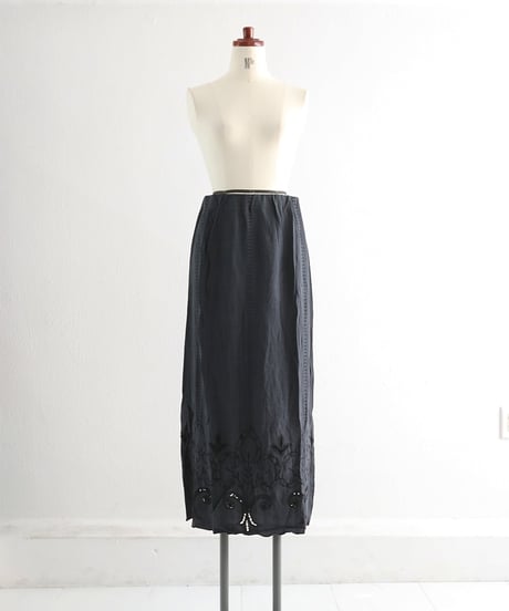 カットワークロングスカート /HEM CUTWORK LONG SKIRT