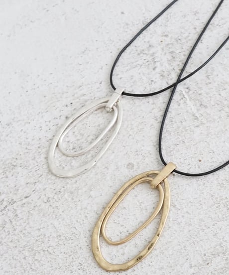 Wサークルコードネックレス / W circle cord necklace