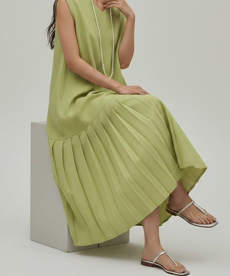 【MWEZI by ZURIsol 沖縄 リゾートファッション 通販】レディース 2WAYプリーツドレス/ PLEATS 2WAY DRESS
