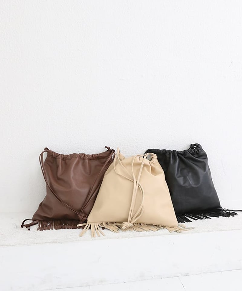 ドローストリングフリンジBAG(5W38001E) | MWEZI by ZURIsol o