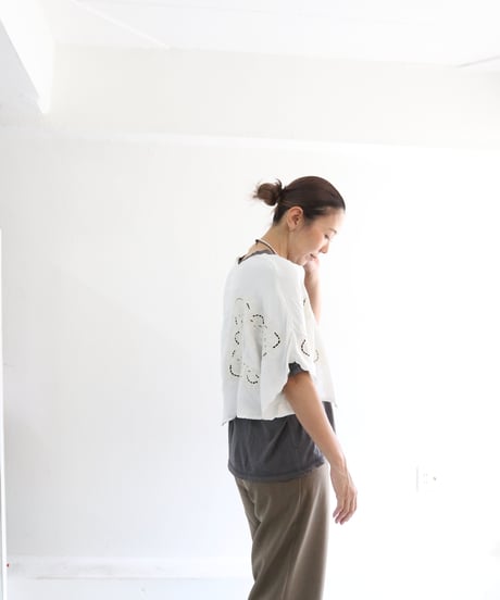 カットワーク ショートガウン レディース レーヨン100% 羽織り カーディガン【MWEZI by ZURIsol 沖縄 セレクトショップ 通販】