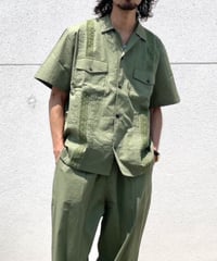 【MWEZI by ZURIsol 沖縄 メンズファッション】キューバ 半袖 シャツ Solid Cuba Shirts
