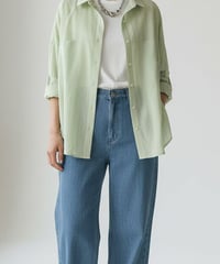 ストライプシャツ レディース コットン100% オーバーサイズ 長袖ブラウス / STRIPE COTTON BLOUSE