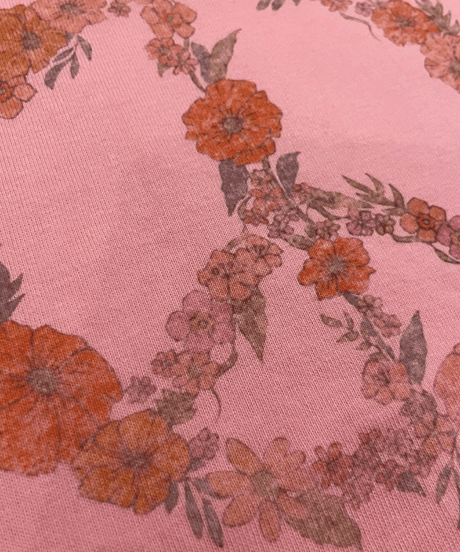 【MWEZI by ZURIsol 沖縄 子供服/キッズ ファッション/親子リンク/ペアルック】 Flower Peace プリント Tシャツ(Kids)MZ-16