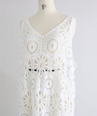 【MWEZI by ZURIsol 沖縄 リゾートファッション 通販】レディース クロシェ ワンピース / Crochet dress