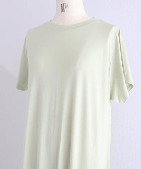 とろみフレアワンピース レディース ロング丈 / Flowy T-shirt dress