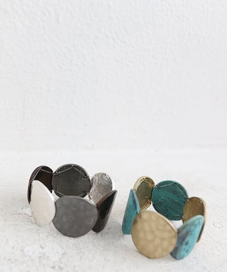 【MWEZI by ZURIsol 沖縄 アクセサリー 通販】6ピース ブレスレット レディース ターコイズ ゴムタイプ シルバー