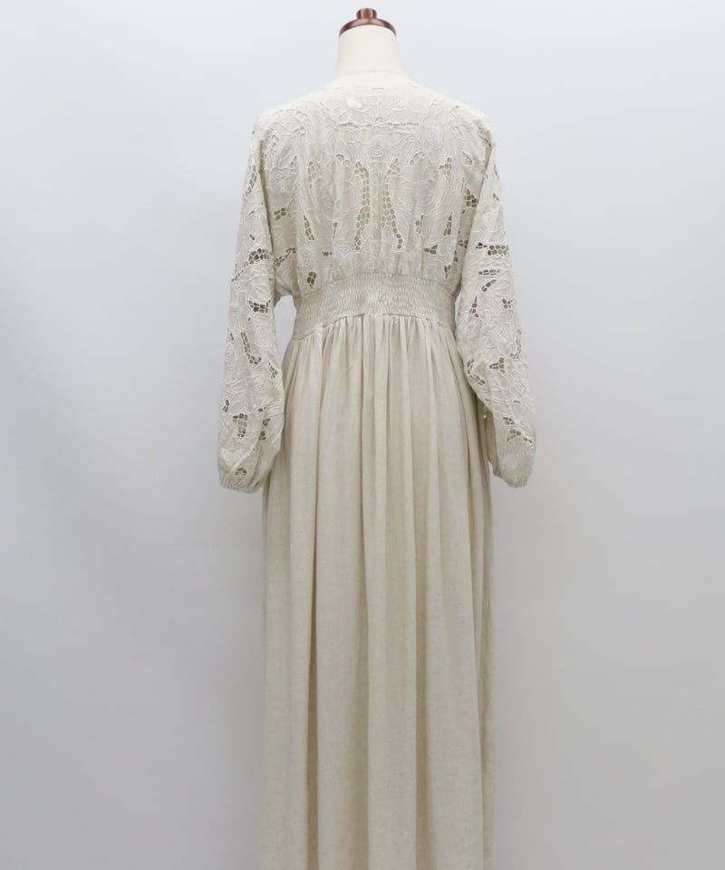 カットワークマキシワンピース Cardigan Dress (4S36004E)DAZZLE【