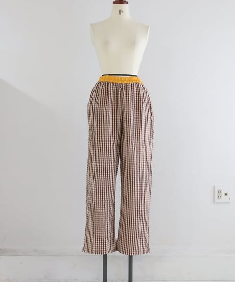 ウエストサテンロングパンツ / WAIST SATIN LONG PANTS