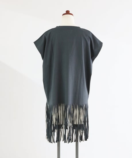 フリンジトップス レディース ロング丈 綿100% FRINGE TOPS