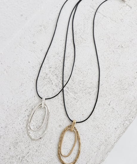 Wサークルコードネックレス / W circle cord necklace