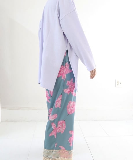 フラワープリントレースパンツ / Flower Print Lace Pants 【MWEZI by ZURIsol 沖縄 リゾートファッション 通販】レディース