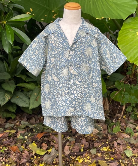 MWEZI キッズ インド綿 ハーフパンツ セットアップ対応 子供服 Kids India Cotton Short Pants(BM401)