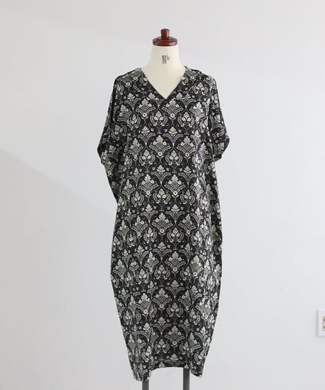 総柄コクーンワンピース レディース レーヨン ワンピース / COCOON DRESS