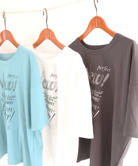 メッセージプリントTシャツ レディース 綿100% 半袖Tシャツ / MESSAGE-TSHIRT
