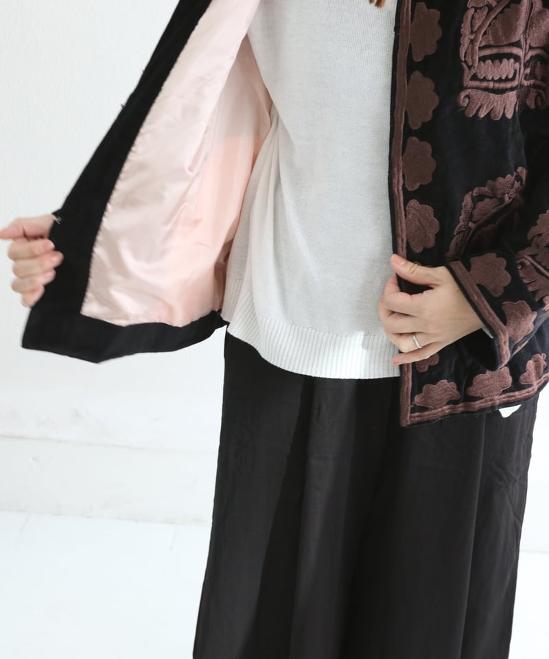 刺繍ベロアジャケット(5W36011E) | MWEZI by ZURIsol okinawa