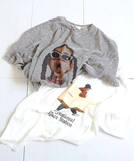 BIG BAG BOY プリント Tシャツ レディース オーバーサイズ 半袖 コットン【MWEZI by ZURIsol 沖縄・宜野湾 レディースファッション 通販】