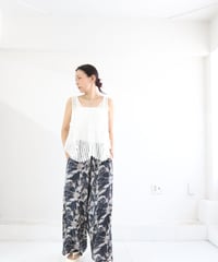 花柄ワイドパンツ レディース レーヨン100% イージーパンツ / FLOWER PANTS