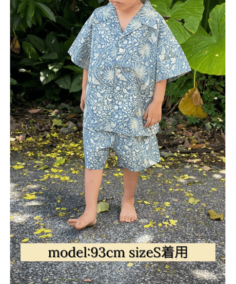 MWEZI キッズ インド綿 ハーフパンツ セットアップ対応 子供服 Kids India Cotton Short Pants(BM401)