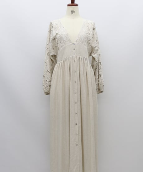 カットワークマキシワンピース Cardigan Dress (4S36004E)DAZZLE