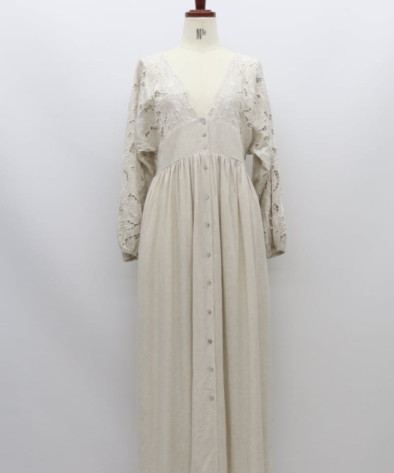 カットワークマキシワンピース Cardigan Dress (4S36004E)DAZZLE【