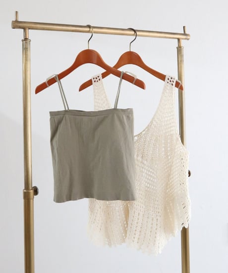 クロッシュメッシュ セットタンクトップ / Crocheted Mesh Set Tank Top