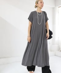 とろみフレアワンピース レディース ロング丈 / Flowy T-shirt dress