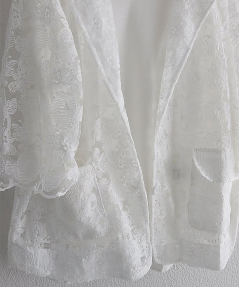 vintageレースジャケット レースオーバージャケット（W5W6015H） | MWEZI by ZURIsol