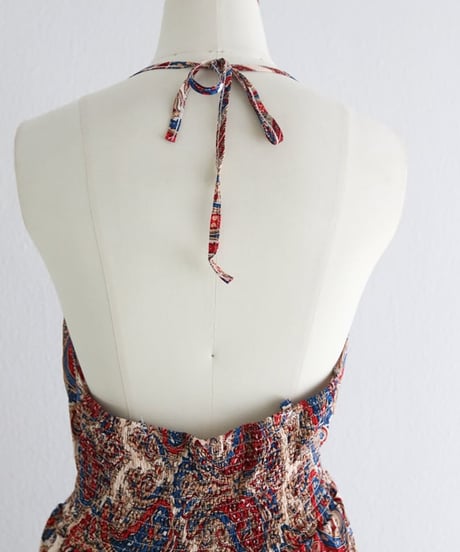 ヴィンテージペイズリーキャミワンピース / Vintage-style camisole dress