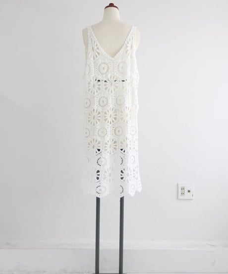 【MWEZI by ZURIsol 沖縄 リゾートファッション 通販】レディース クロシェ ワンピース / Crochet dress