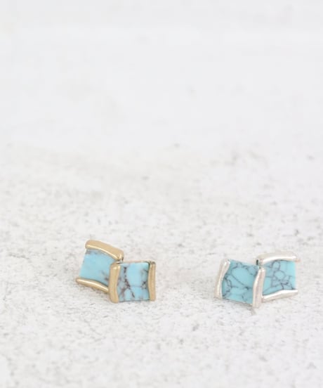 【MWEZI by ZURIsol 沖縄 アクセサリー 通販】スクエア ピアス レディース メタル シルバー ゴールド