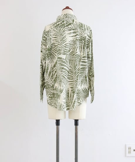 【MWEZI by ZURIsol 沖縄・宜野湾 セレクトショップ 通販】レディース リーフ柄シャツ/ leaf pattern shirt
