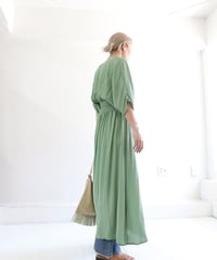 カシュクール ロングワンピース レディース フレアワンピース 大人カジュアル / COLOR CACHE-COEUR DRESS【MWEZI by ZURIsol 沖縄 セレクトショップ 通販】