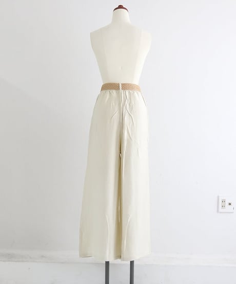 ベルト付きドレープワイドパンツ / rattan pants